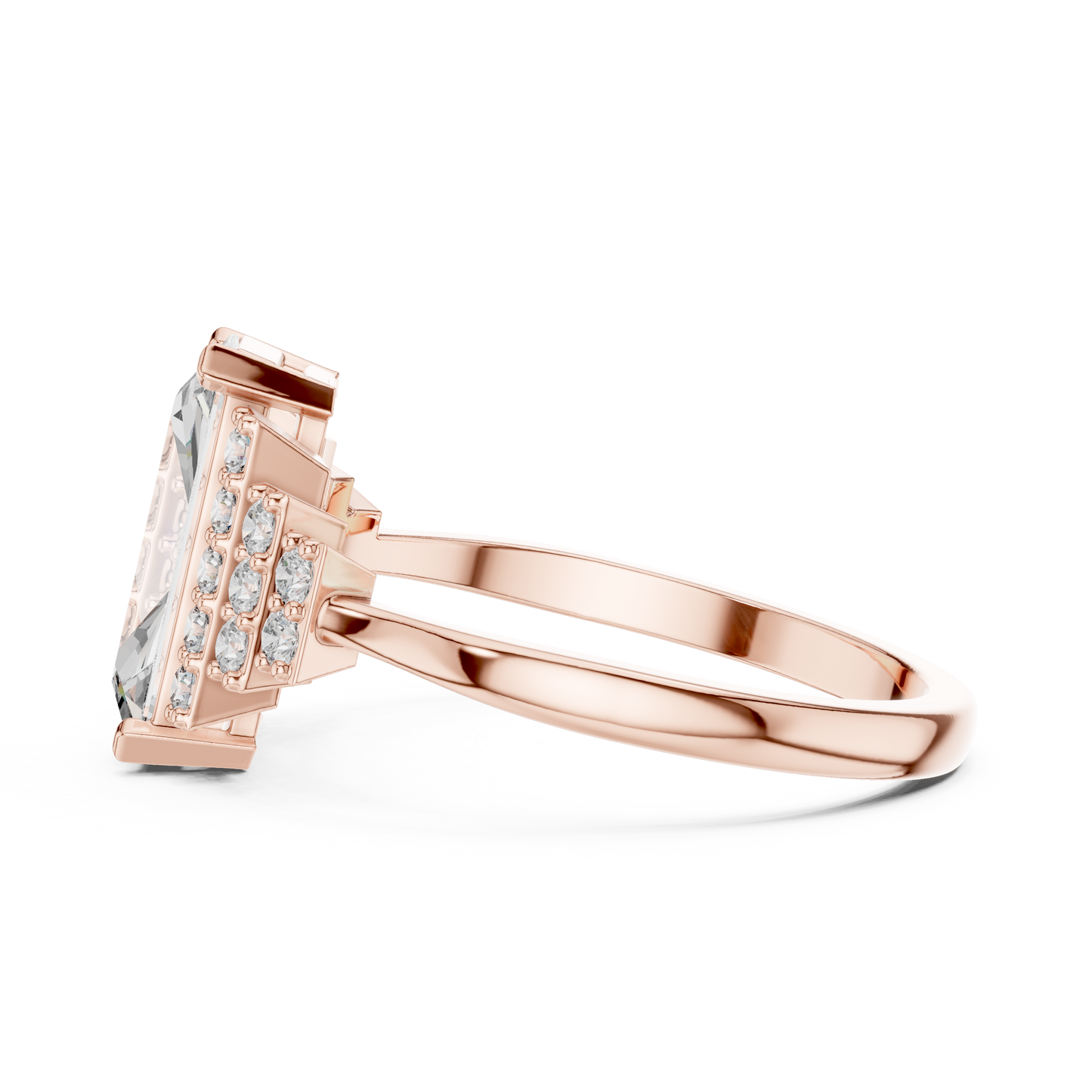 Art Deco Baguette Diamond Ring – Rose Gold