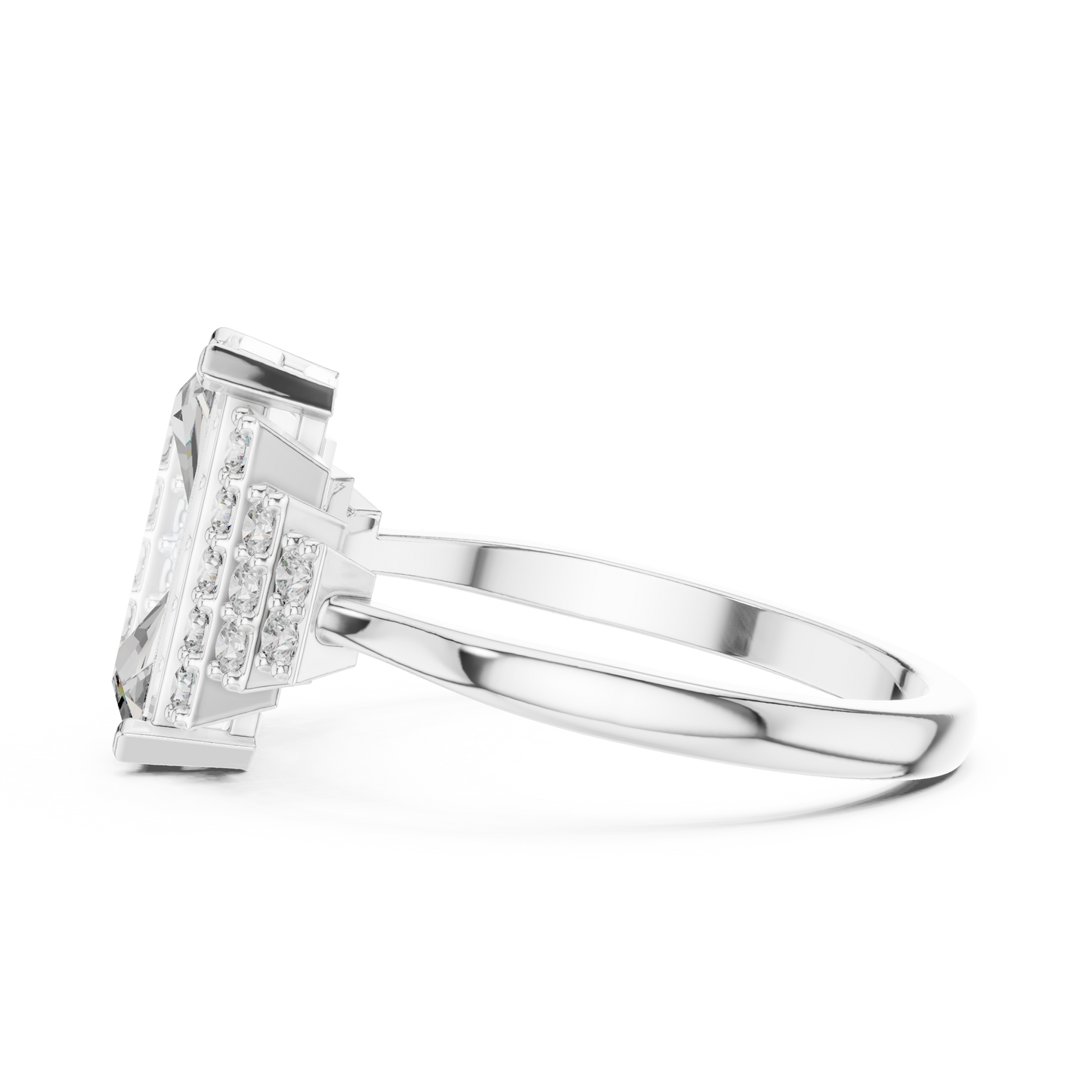 Art Deco Baguette Diamond Ring – Rose Gold