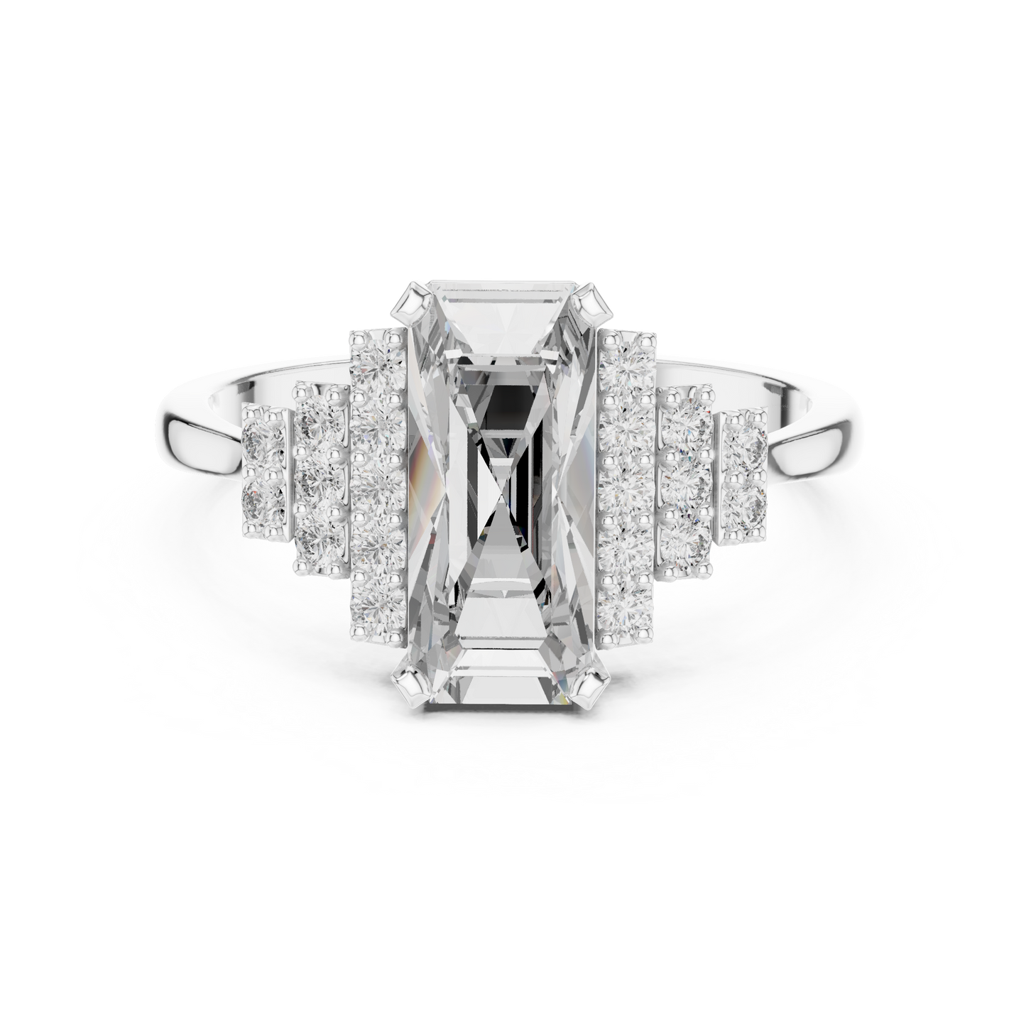 Art Deco Baguette Diamond Ring – Rose Gold