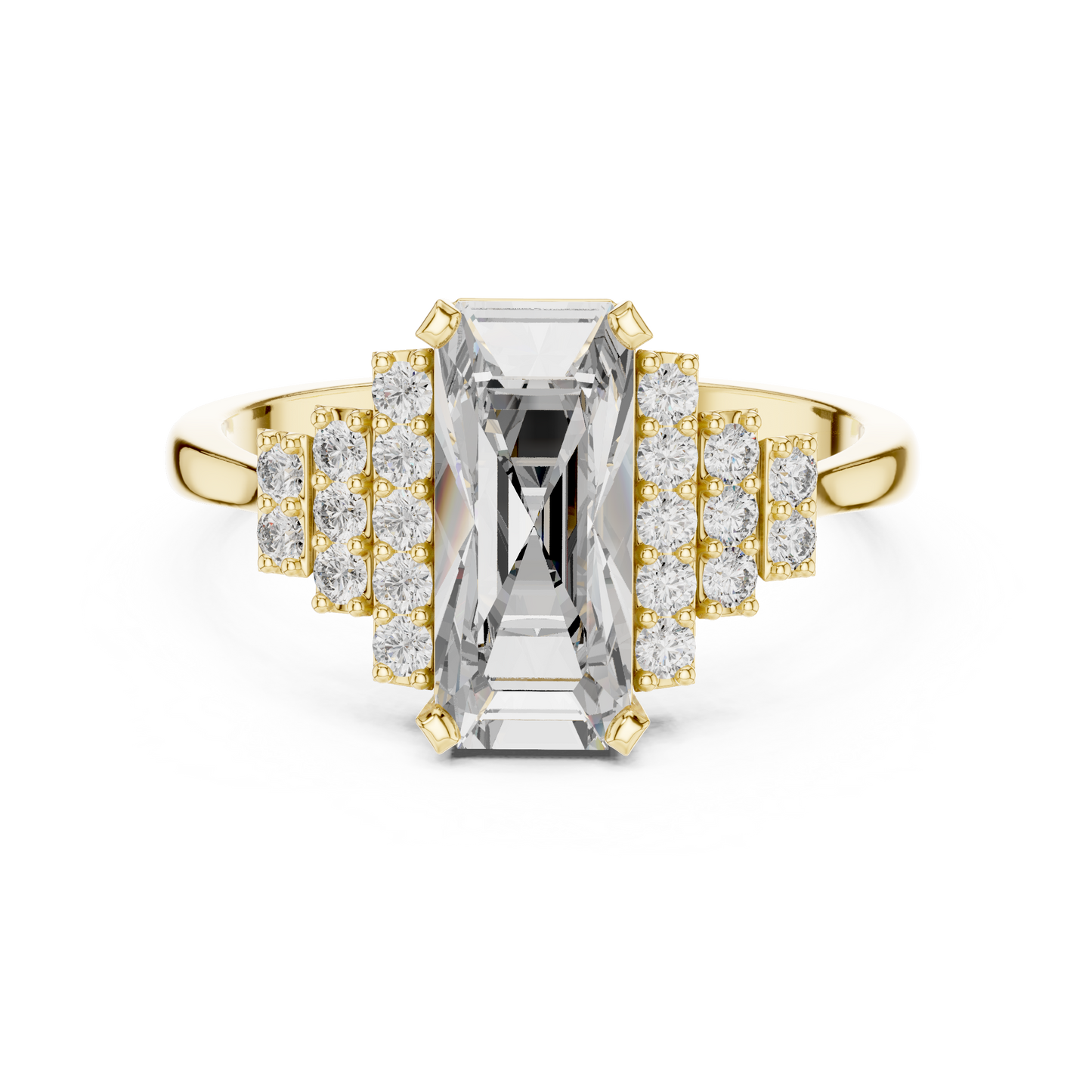 Art Deco Baguette Diamond Ring – Rose Gold