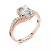 Oval Solitaire Diamond Ring in Rose Gold | Available in Yellow Gold, Platinum & 925 Silver