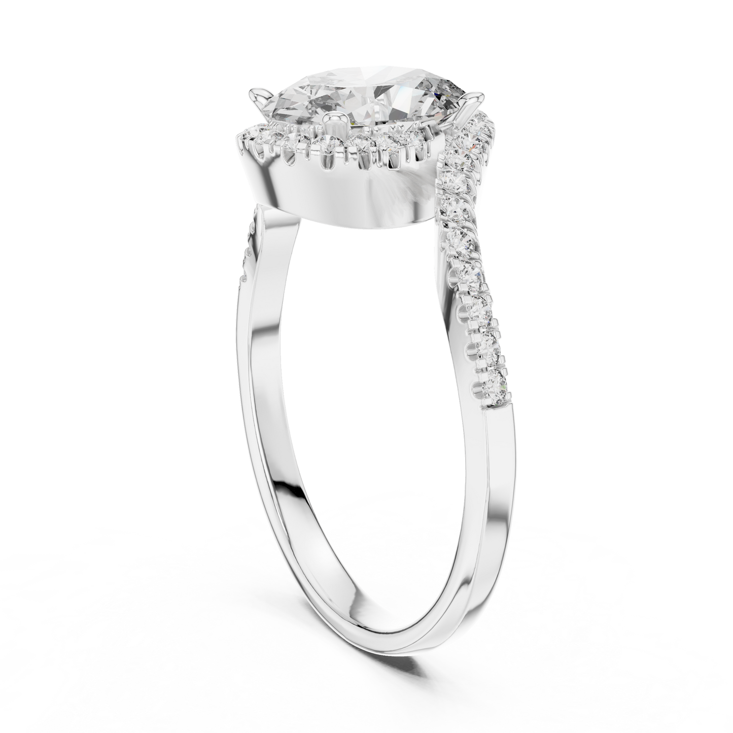 Oval Solitaire Diamond Ring in Rose Gold | Available in Yellow Gold, Platinum & 925 Silver