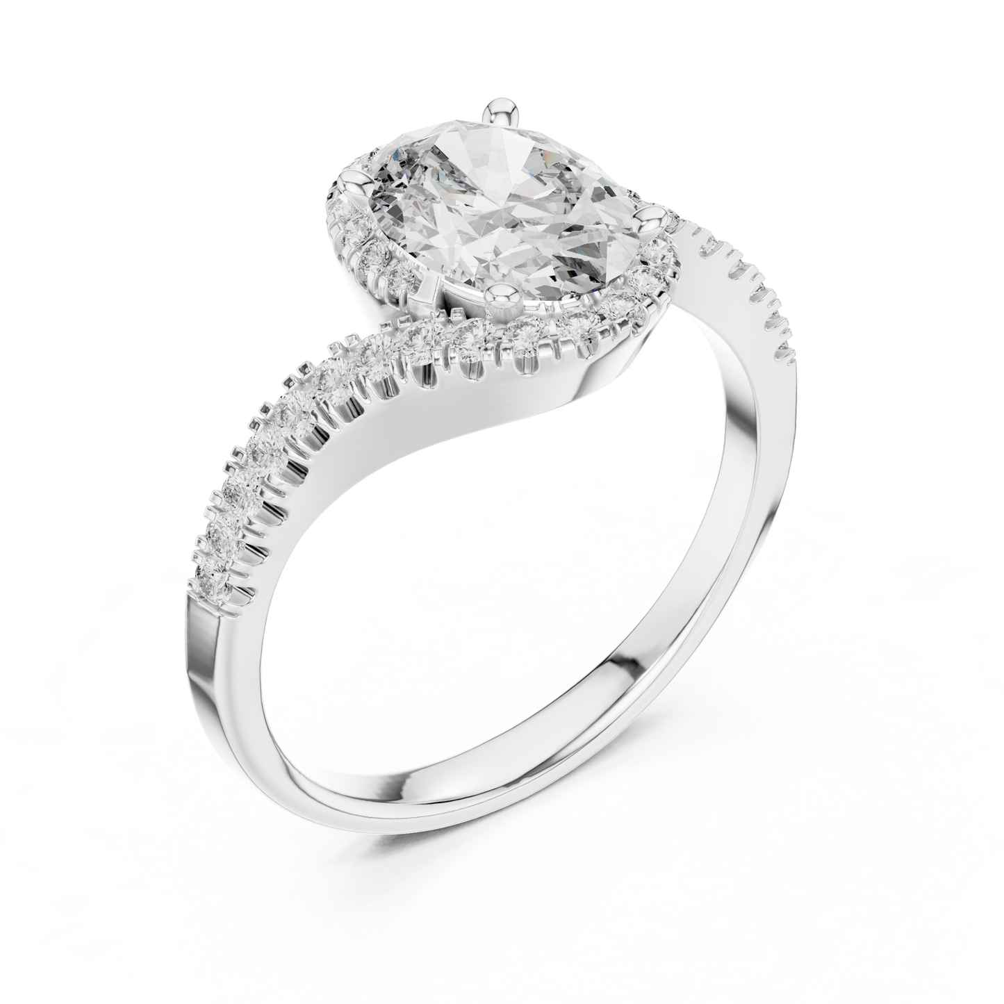 Oval Solitaire Diamond Ring in Rose Gold | Available in Yellow Gold, Platinum & 925 Silver
