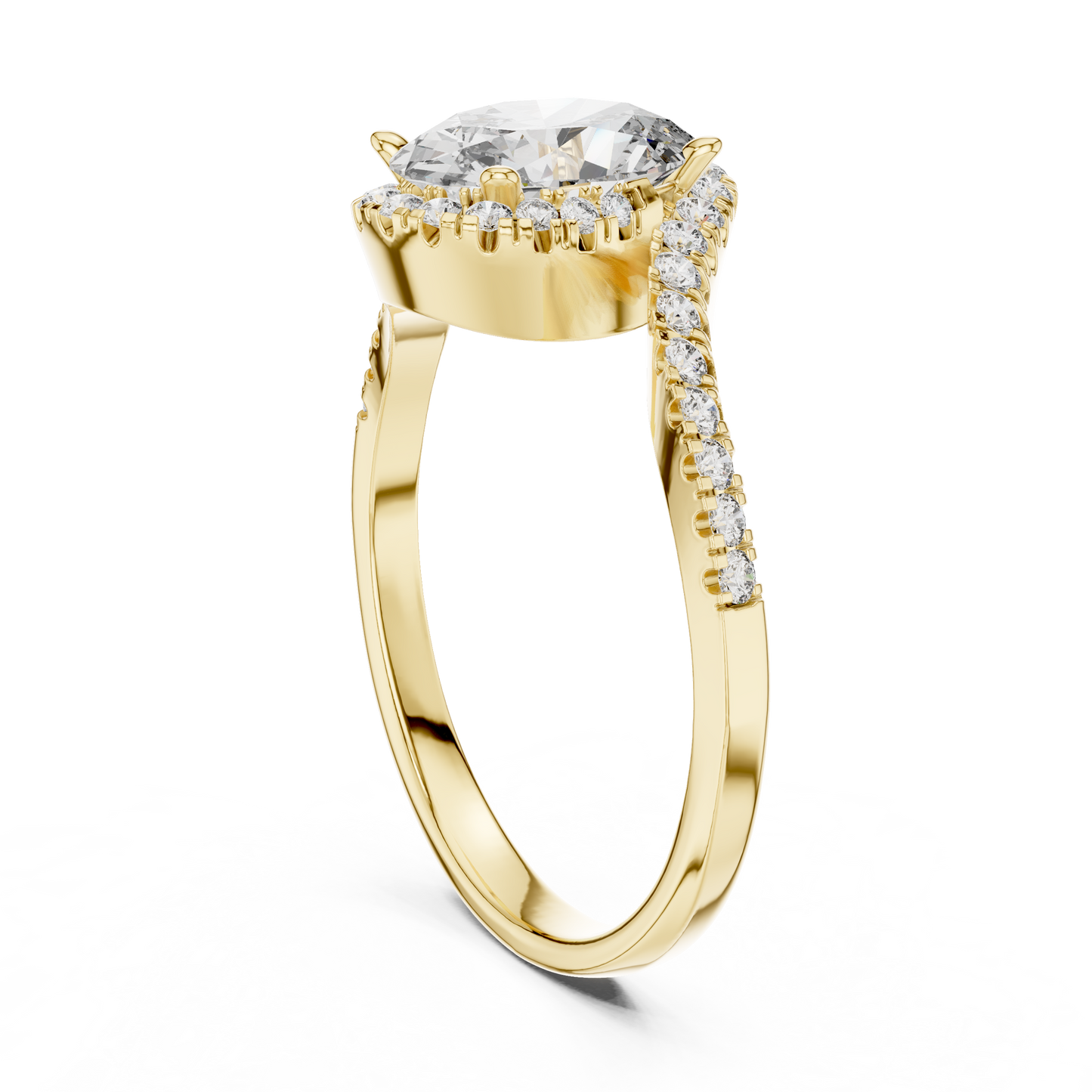 Oval Solitaire Diamond Ring in Rose Gold | Available in Yellow Gold, Platinum & 925 Silver