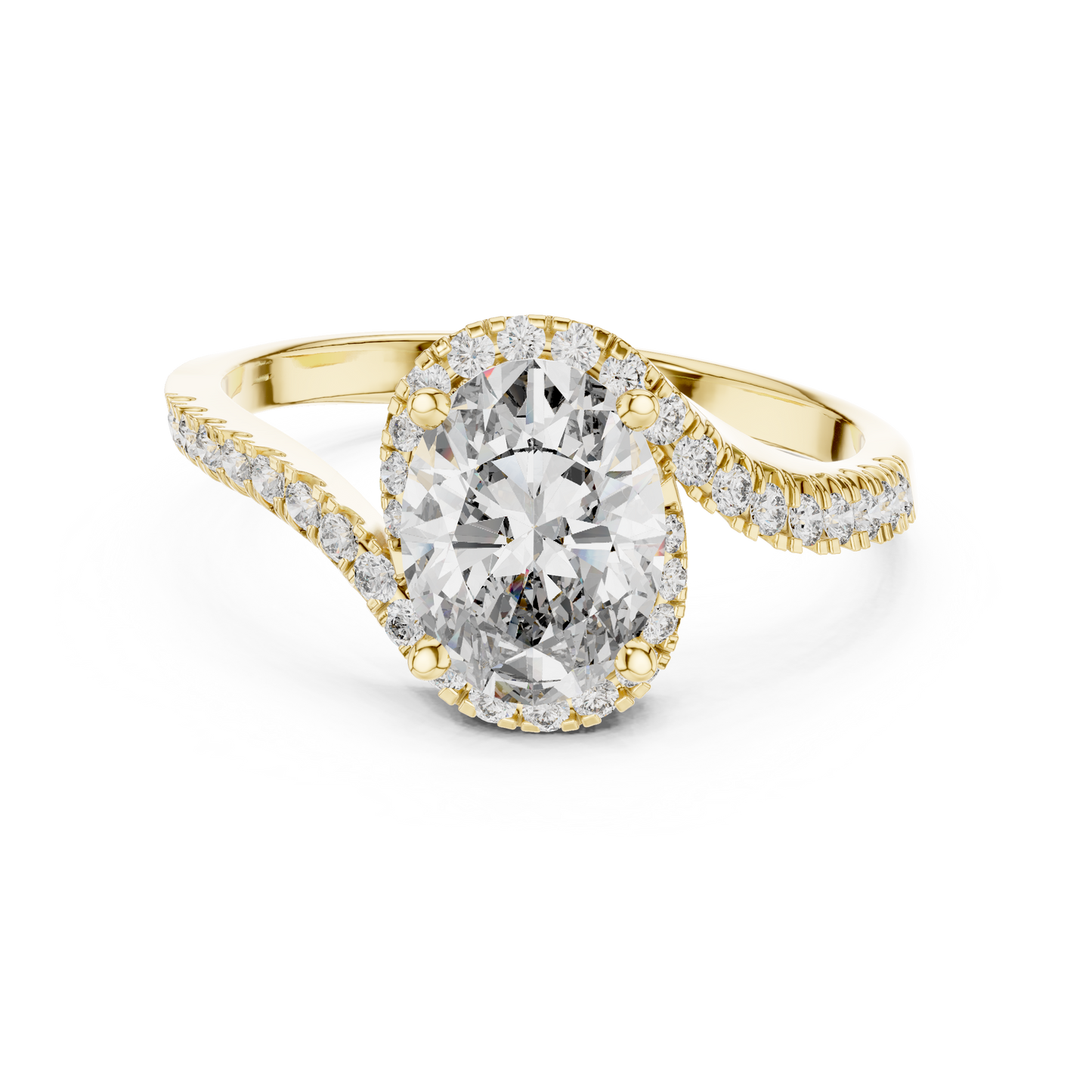 Oval Solitaire Diamond Ring in Rose Gold | Available in Yellow Gold, Platinum & 925 Silver