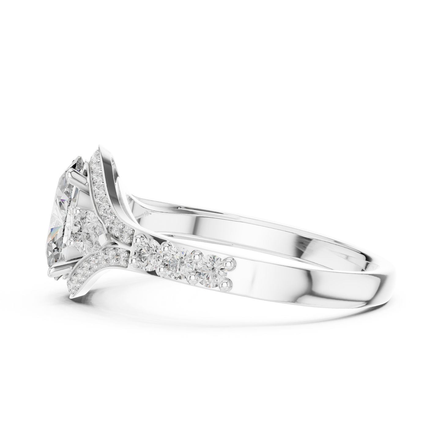 Three-Stone Oval Solitaire Diamond Ring in Rose Gold | Available in Yellow Gold, Platinum & 925 Silver