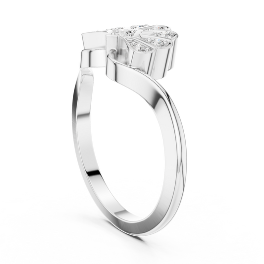 Floral Diamond Cluster Ring in Rose Gold | Available in Yellow Gold, Platinum & 925 Silver