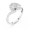 Floral Diamond Cluster Ring in Rose Gold | Available in Yellow Gold, Platinum & 925 Silver