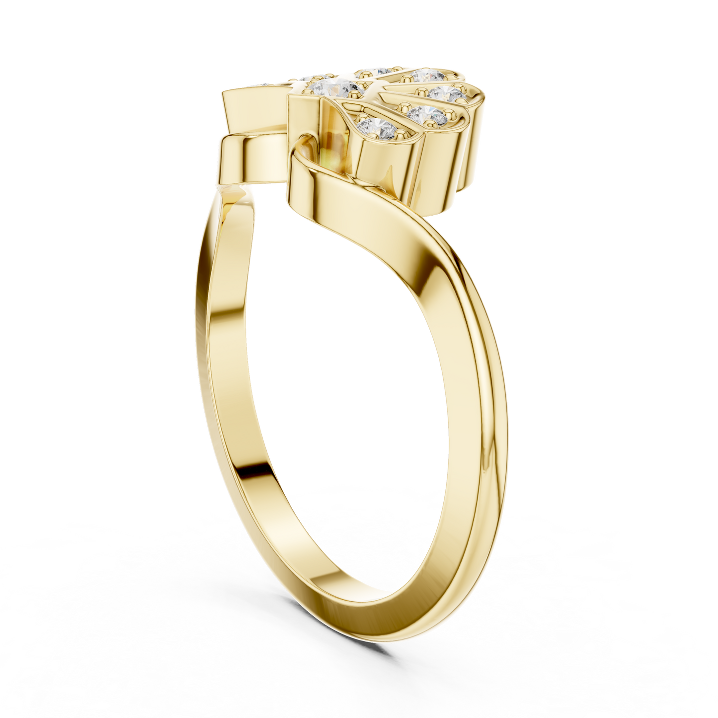 Floral Diamond Cluster Ring in Rose Gold | Available in Yellow Gold, Platinum & 925 Silver