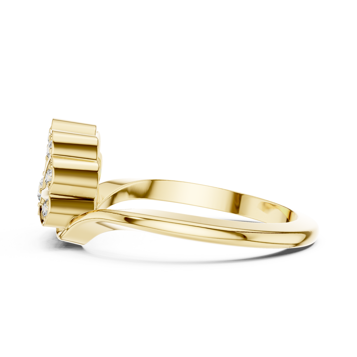 Floral Diamond Cluster Ring in Rose Gold | Available in Yellow Gold, Platinum & 925 Silver