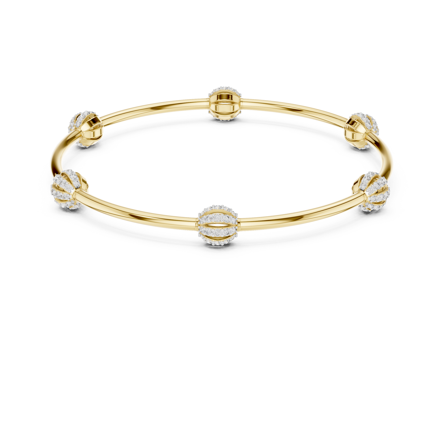 Designer Diamond Bangle Bracelet in Rose Gold | Also in Yellow Gold, Platinum & 925 Silver