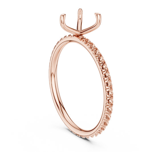 Heart-Shaped Solitaire Diamond Ring – Rose Gold