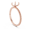 Heart-Shaped Solitaire Diamond Ring – Rose Gold
