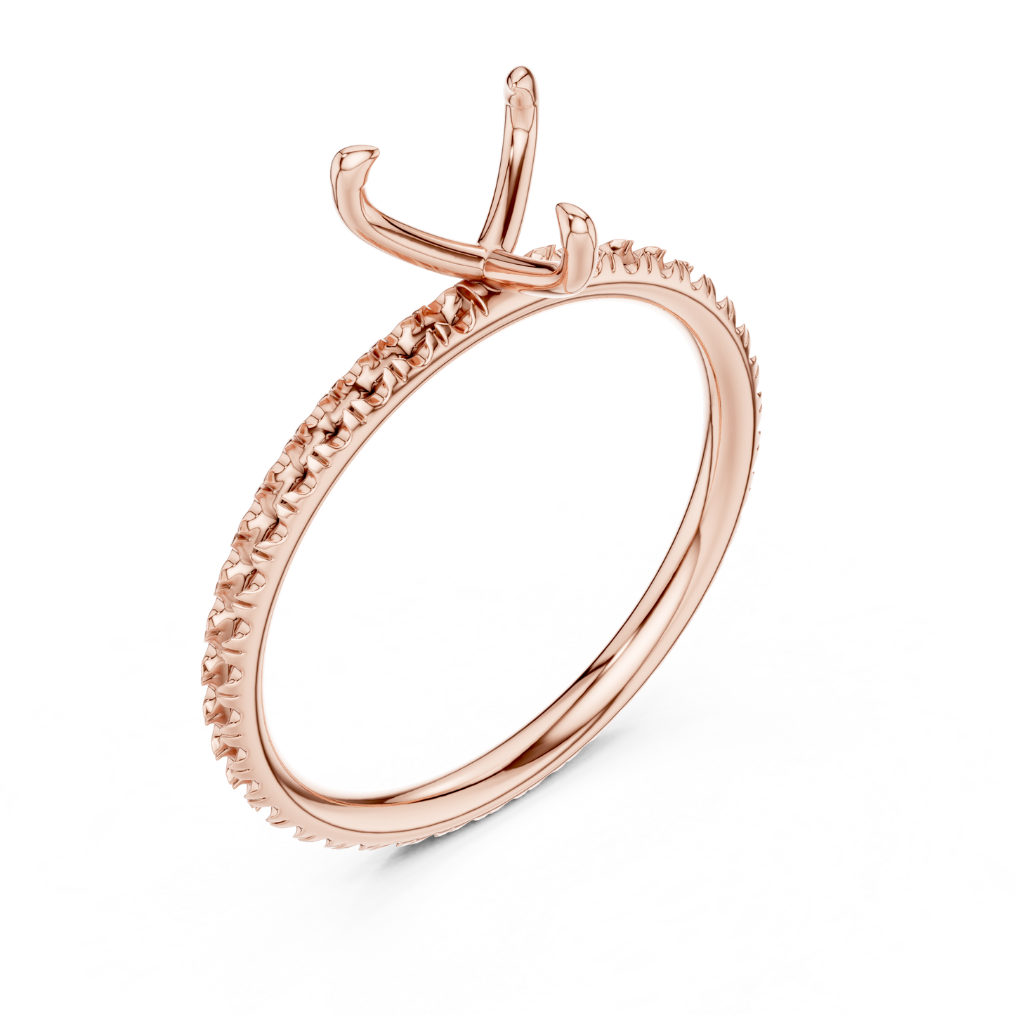 Heart-Shaped Solitaire Diamond Ring – Rose Gold