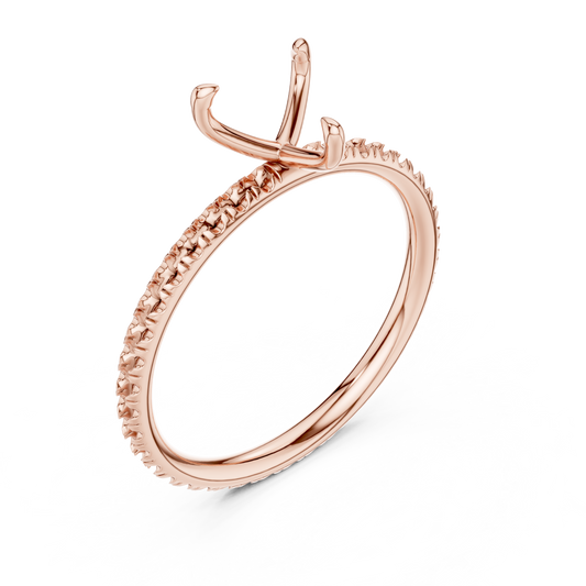 Heart-Shaped Solitaire Diamond Ring – Rose Gold