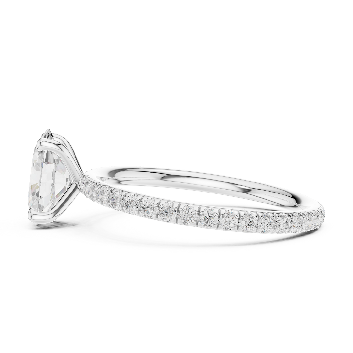 Oval-Cut Solitaire Diamond Ring – Rose Gold