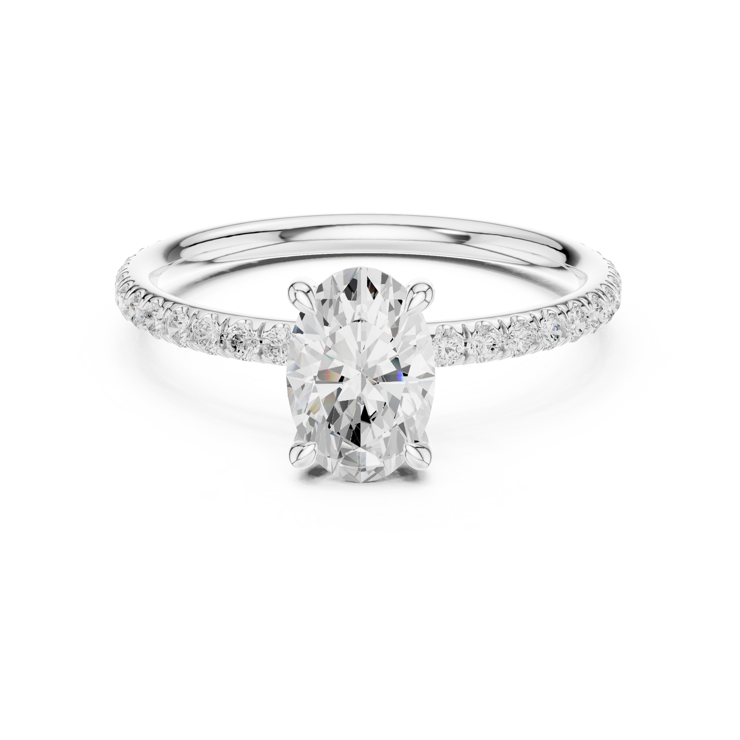 Oval-Cut Solitaire Diamond Ring – Rose Gold