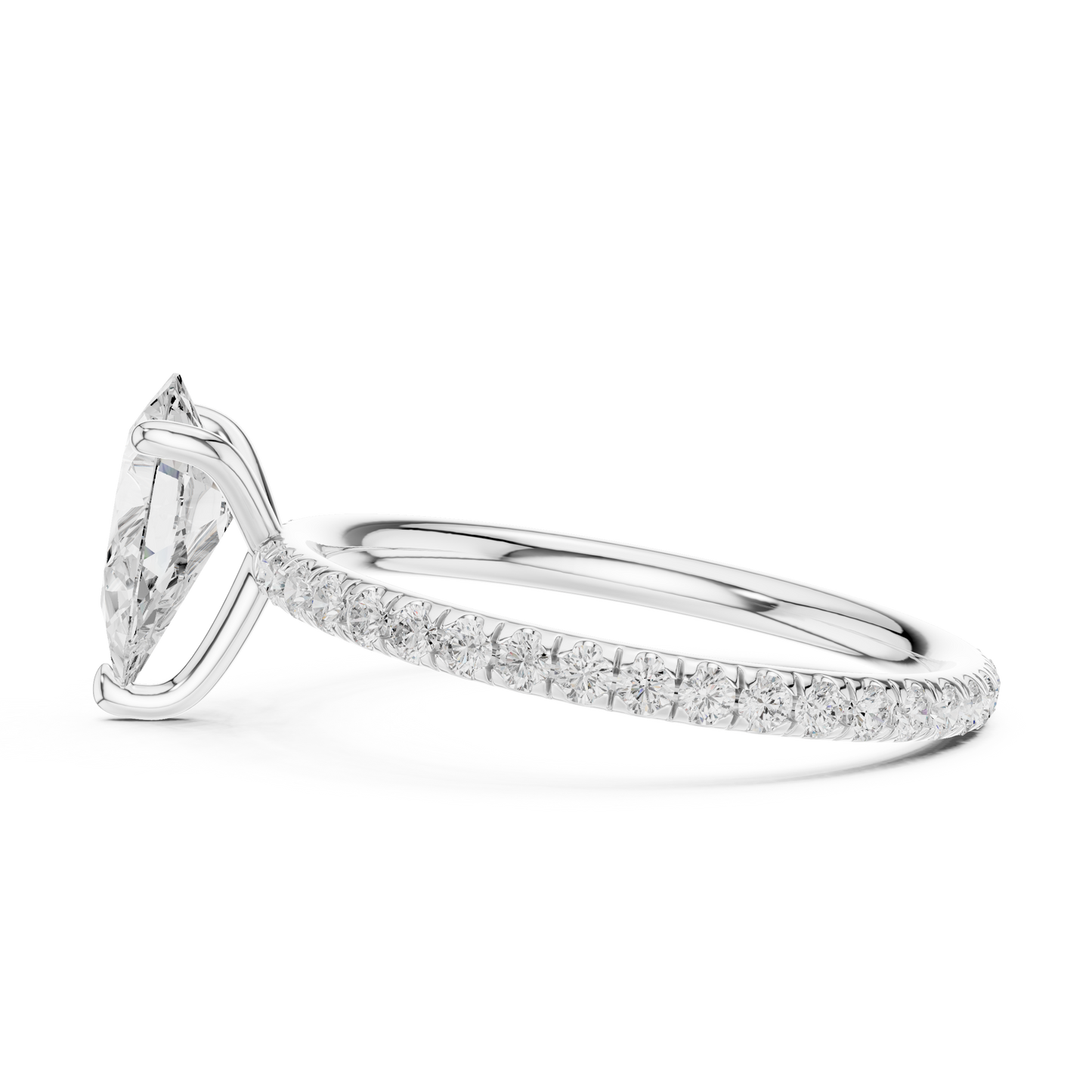 Pear-Cut Solitaire Diamond Ring – Rose Gold