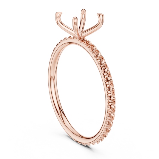 Princess-Cut Solitaire Diamond Ring – Rose Gold