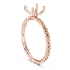 Princess-Cut Solitaire Diamond Ring – Rose Gold