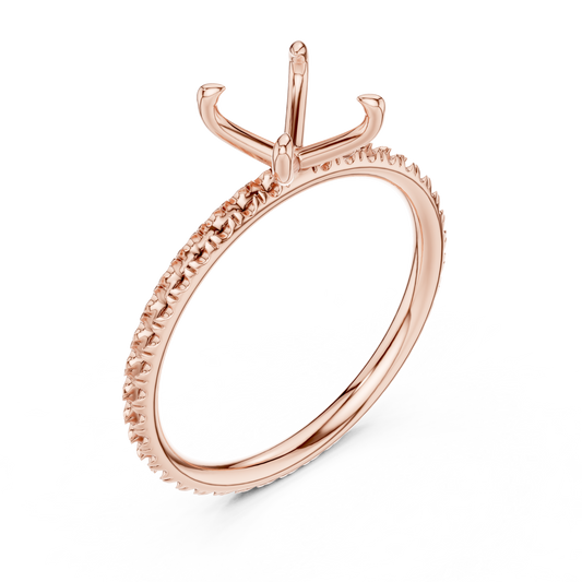 Princess-Cut Solitaire Diamond Ring – Rose Gold