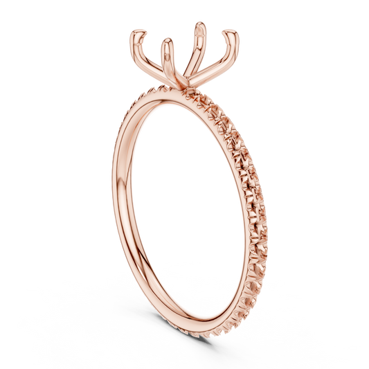 Radiant-Cut Solitaire Diamond Ring – Rose Gold