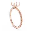 Radiant-Cut Solitaire Diamond Ring – Rose Gold