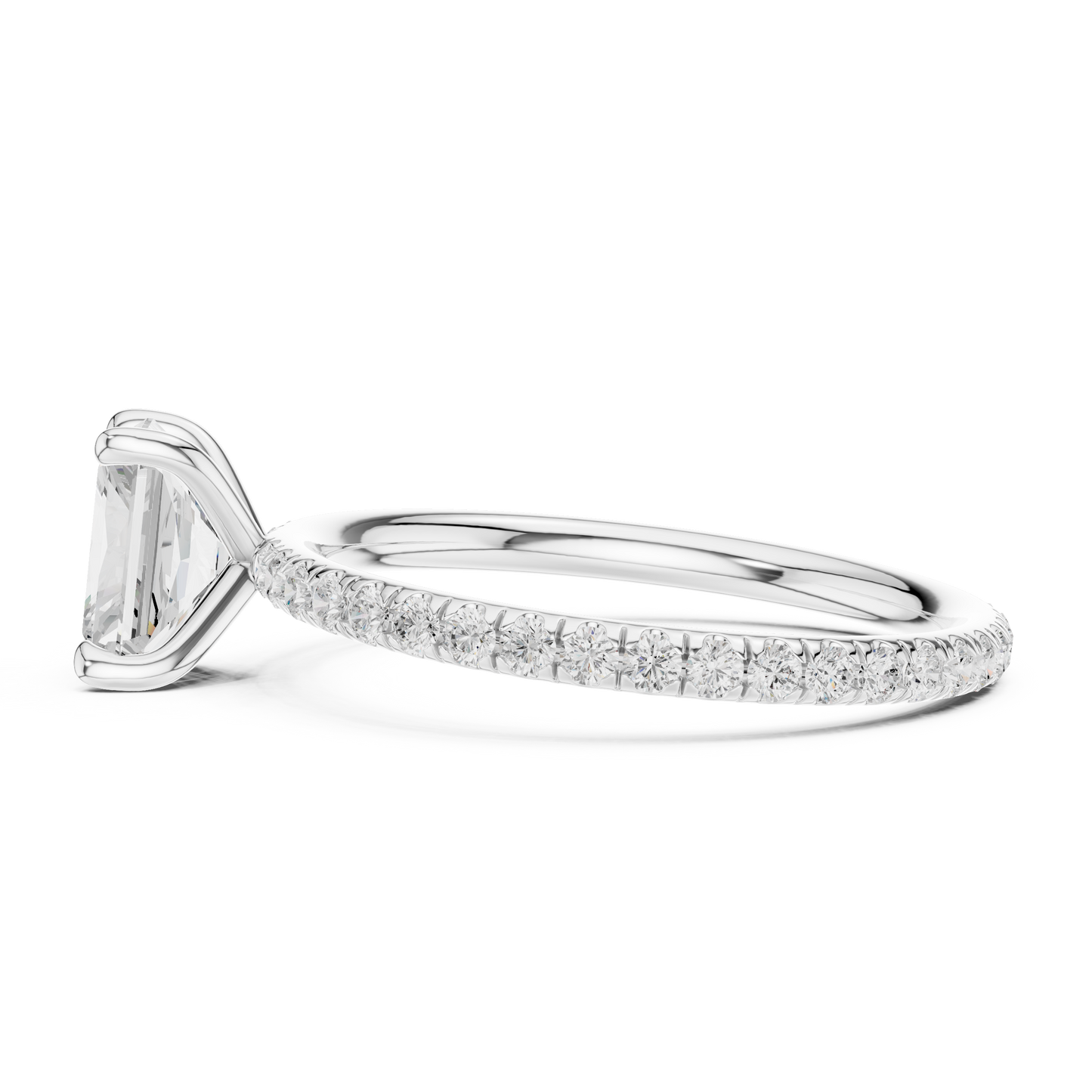 Radiant-Cut Solitaire Diamond Ring – Rose Gold