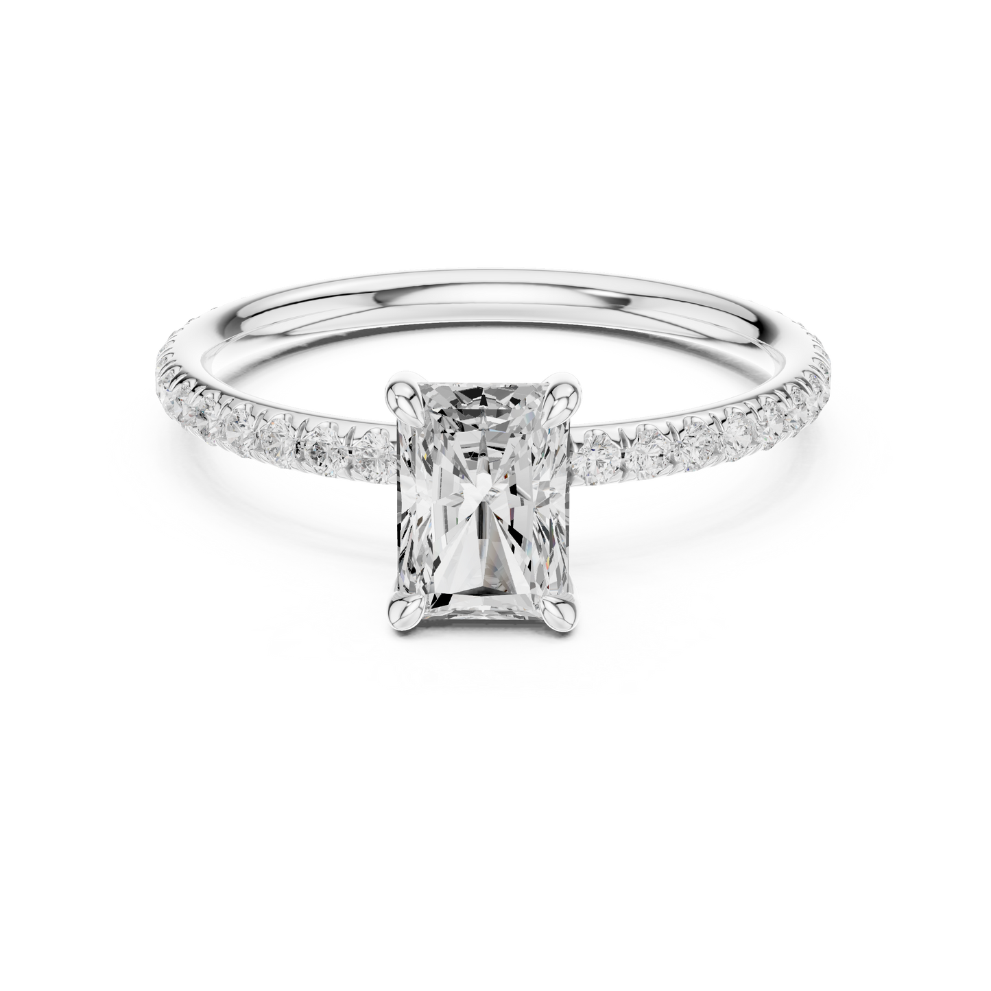 Radiant-Cut Solitaire Diamond Ring – Rose Gold