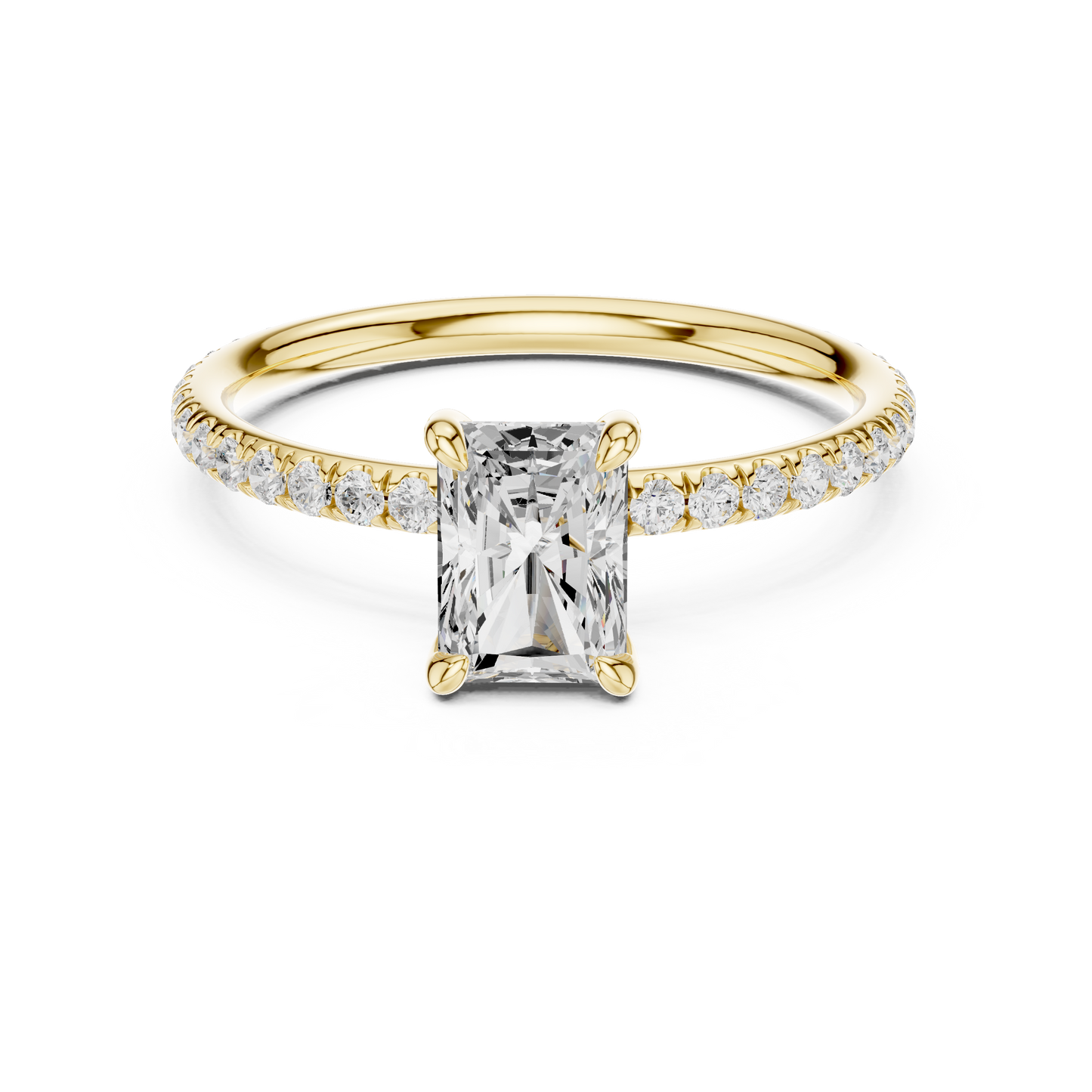 Radiant-Cut Solitaire Diamond Ring – Rose Gold