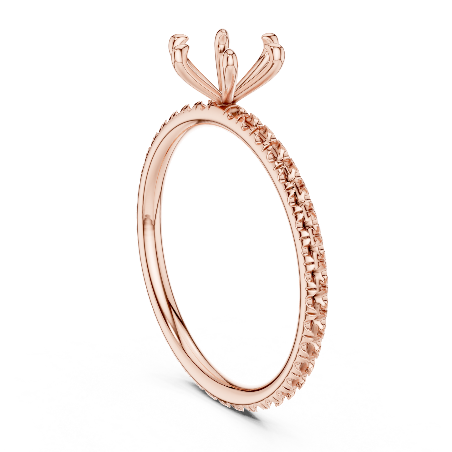 Round-Cut Solitaire Diamond Ring – Rose Gold