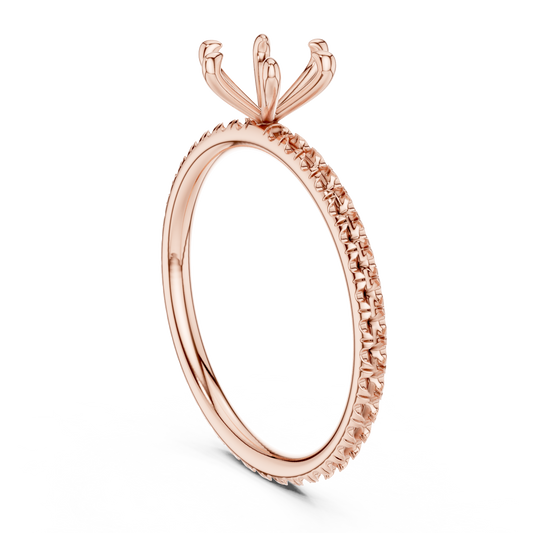 Round-Cut Solitaire Diamond Ring – Rose Gold