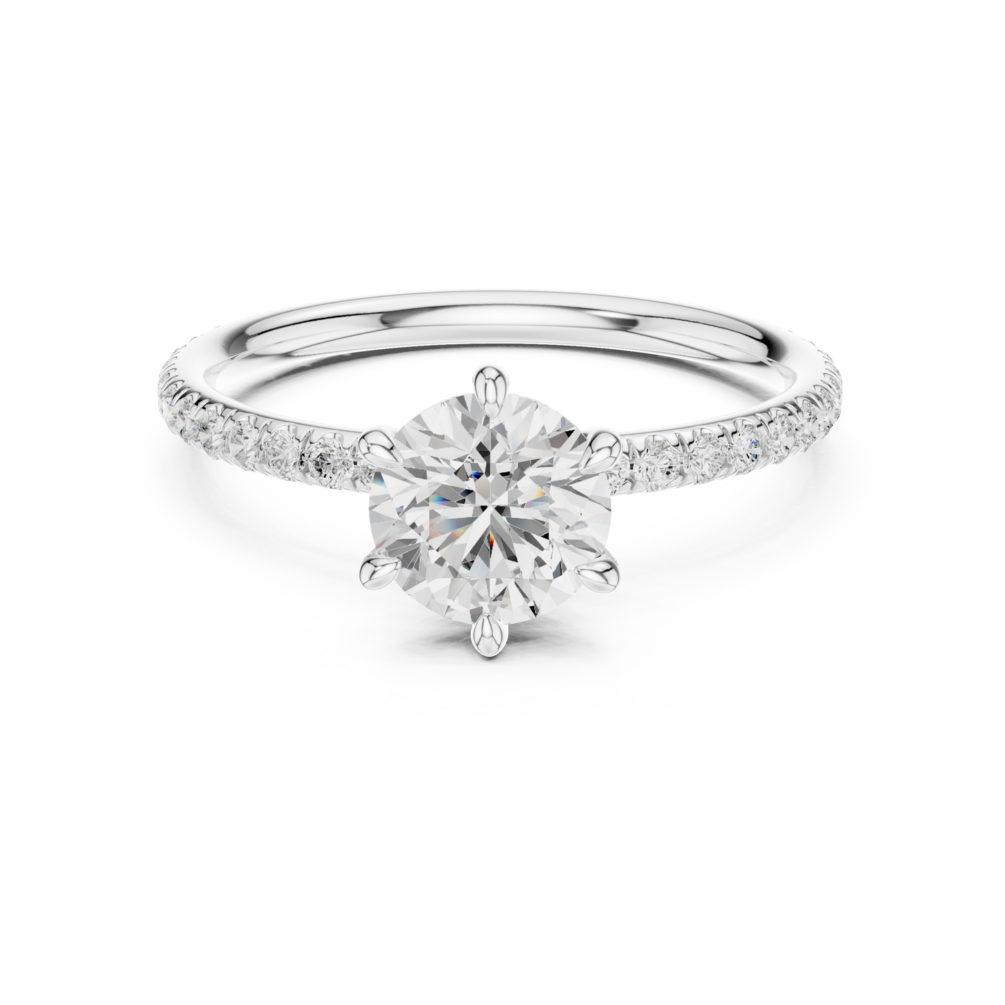 Round-Cut Solitaire Diamond Ring – Rose Gold
