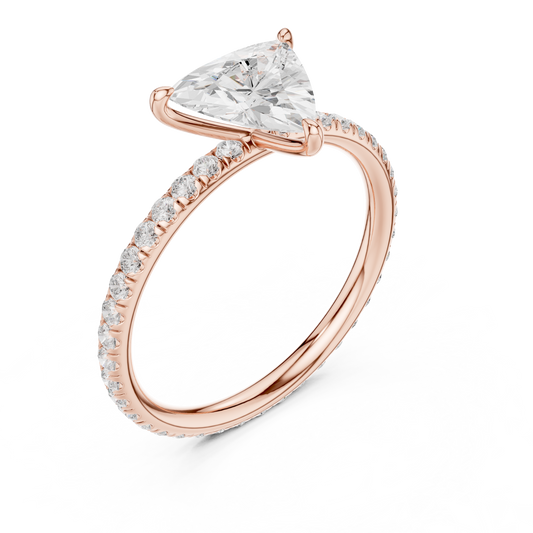 Triangle-Cut Diamond Ring – Rose Gold