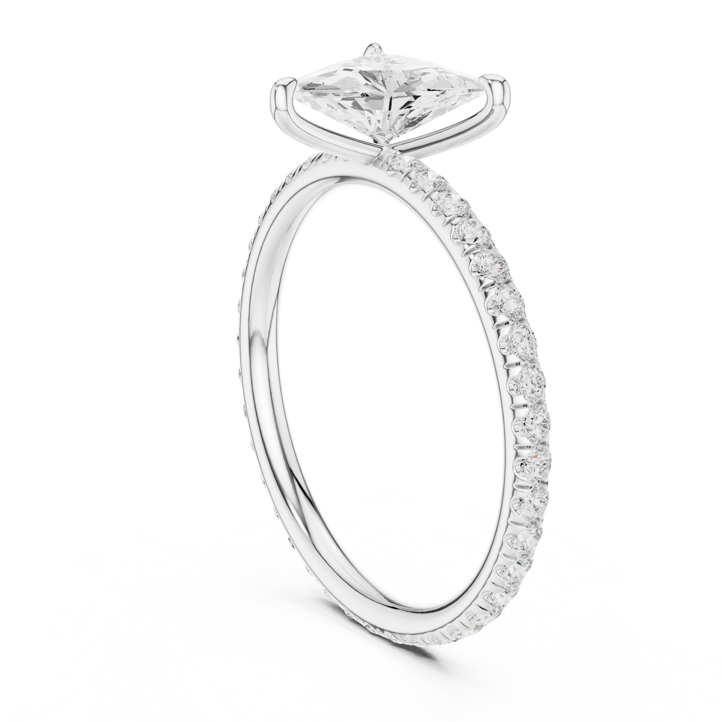 Triangle-Cut Diamond Ring – Rose Gold