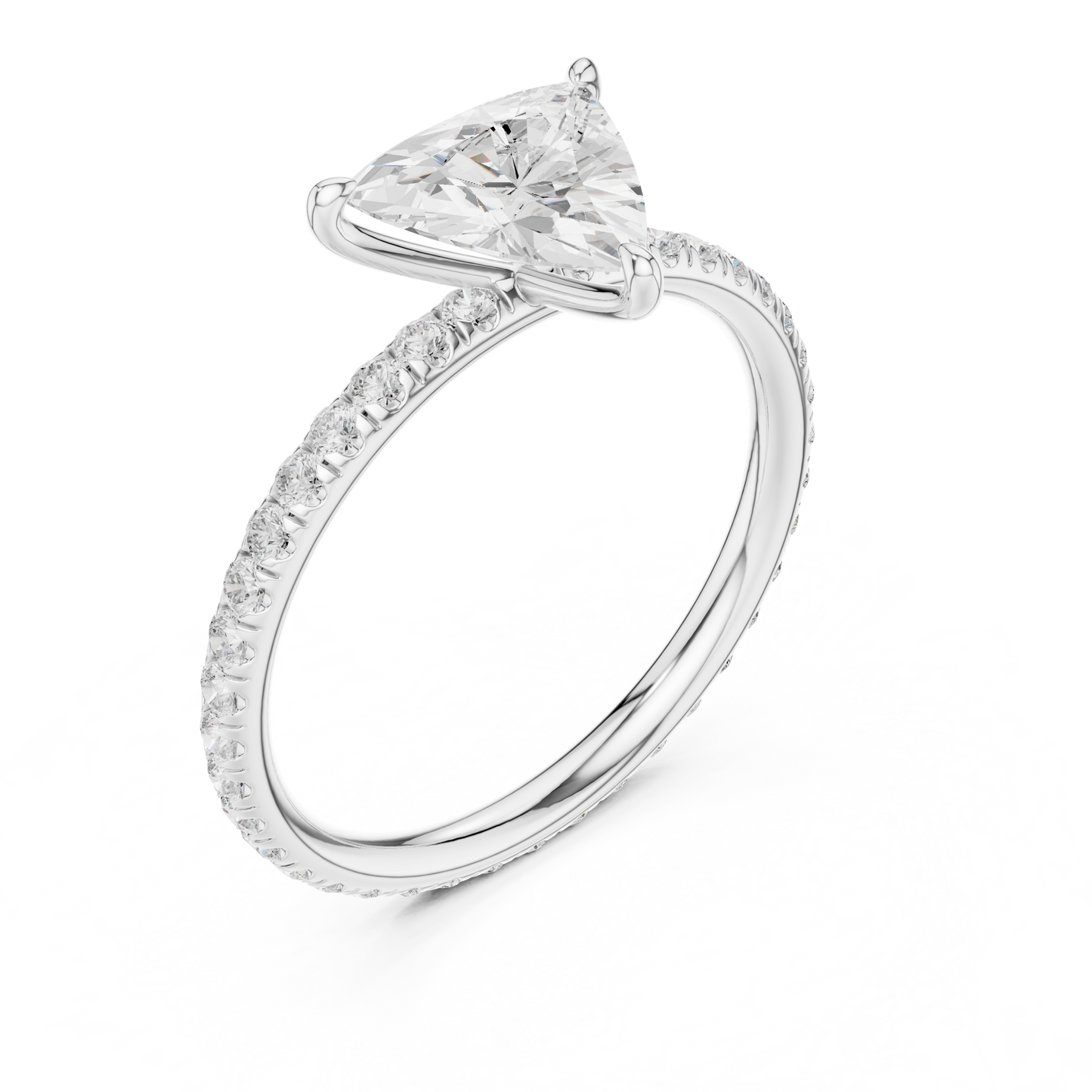 Triangle-Cut Diamond Ring – Rose Gold