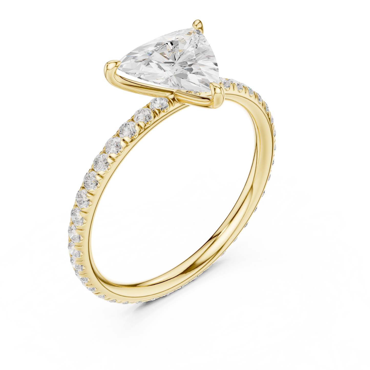 Triangle-Cut Diamond Ring – Rose Gold