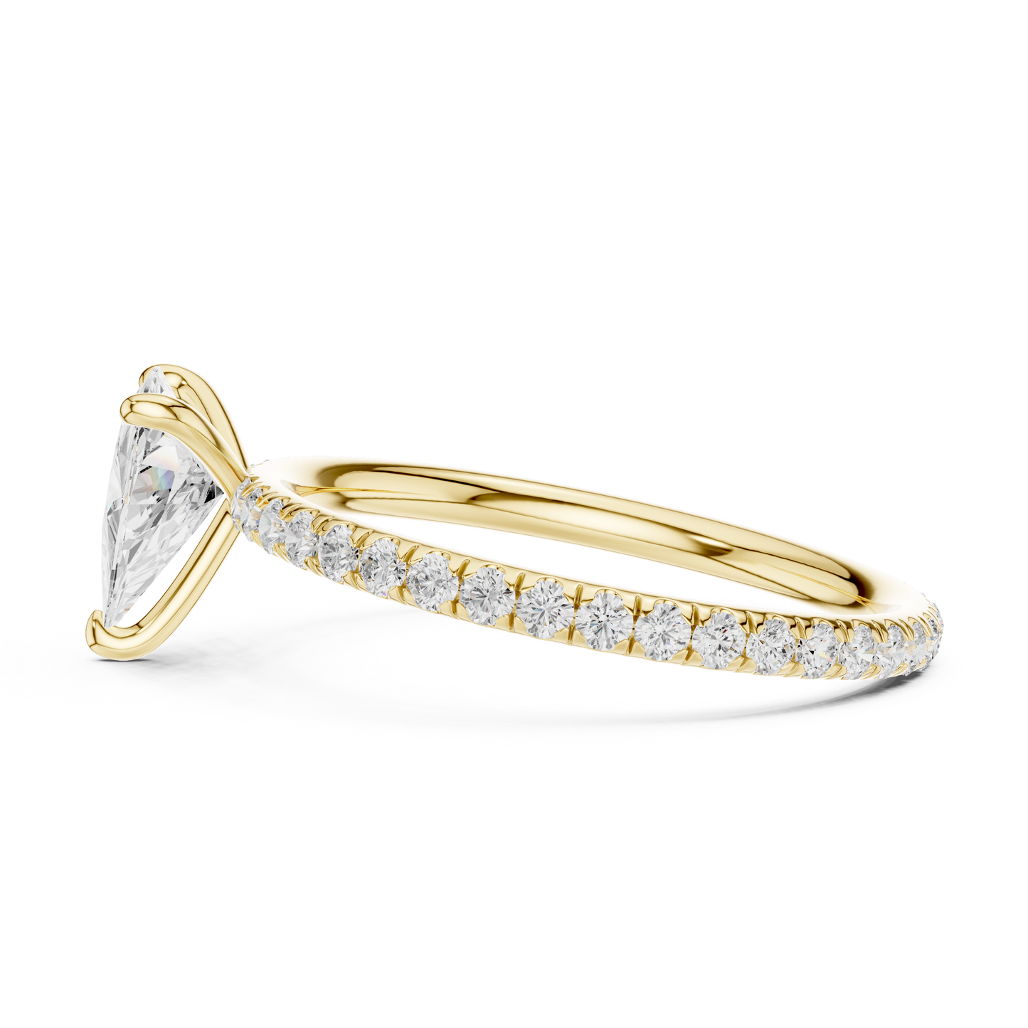 Triangle-Cut Diamond Ring – Rose Gold
