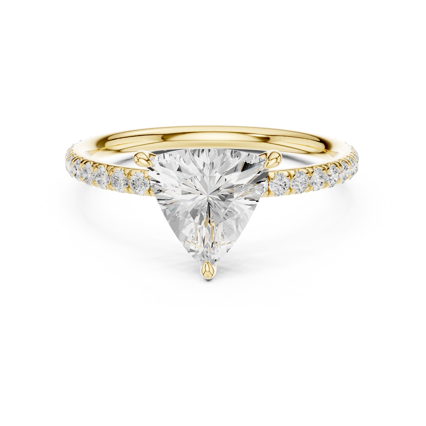 Triangle-Cut Diamond Ring – Rose Gold