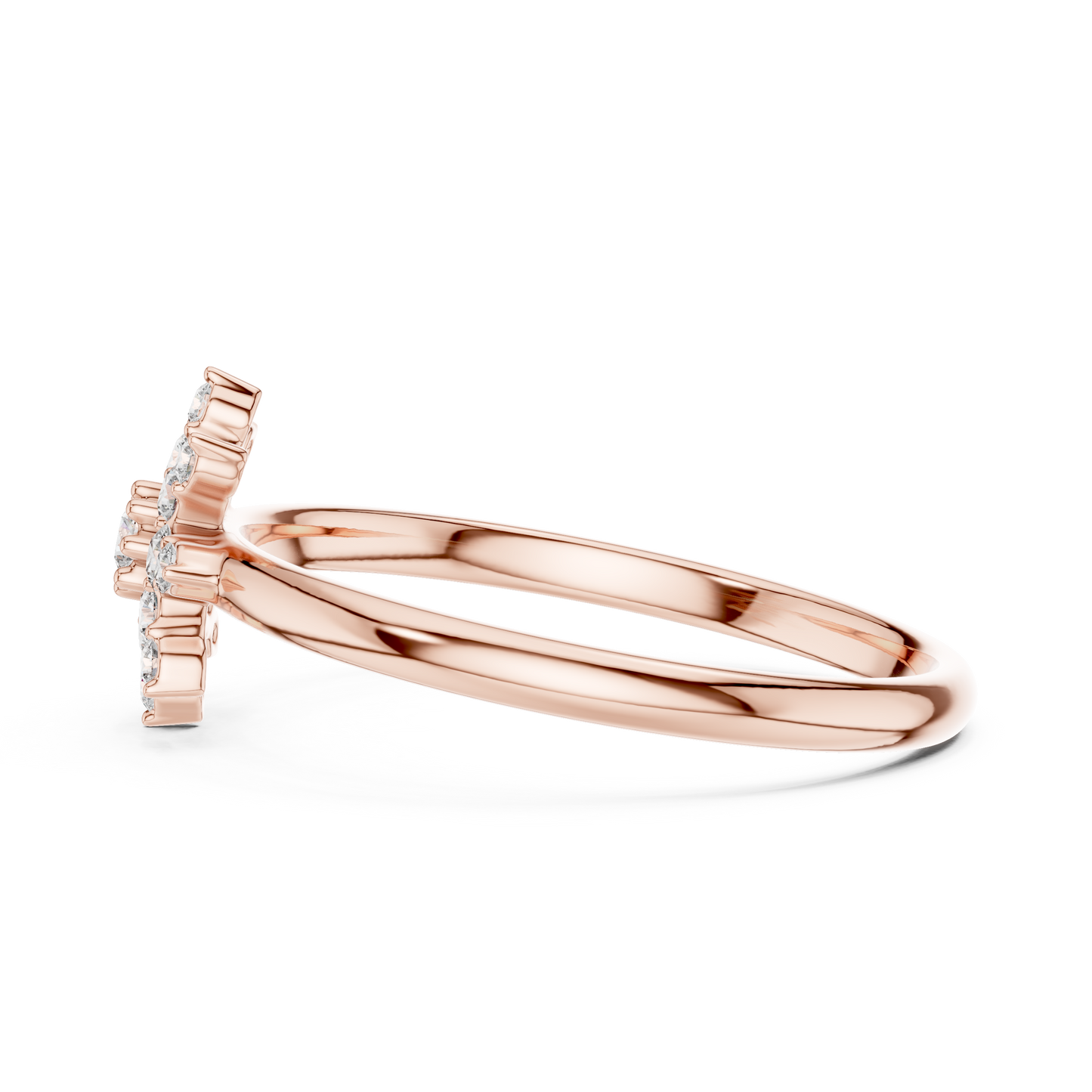 Starburst Floral Diamond Ring in Yellow Gold | Also in Rose Gold, Platinum & 925 Silver