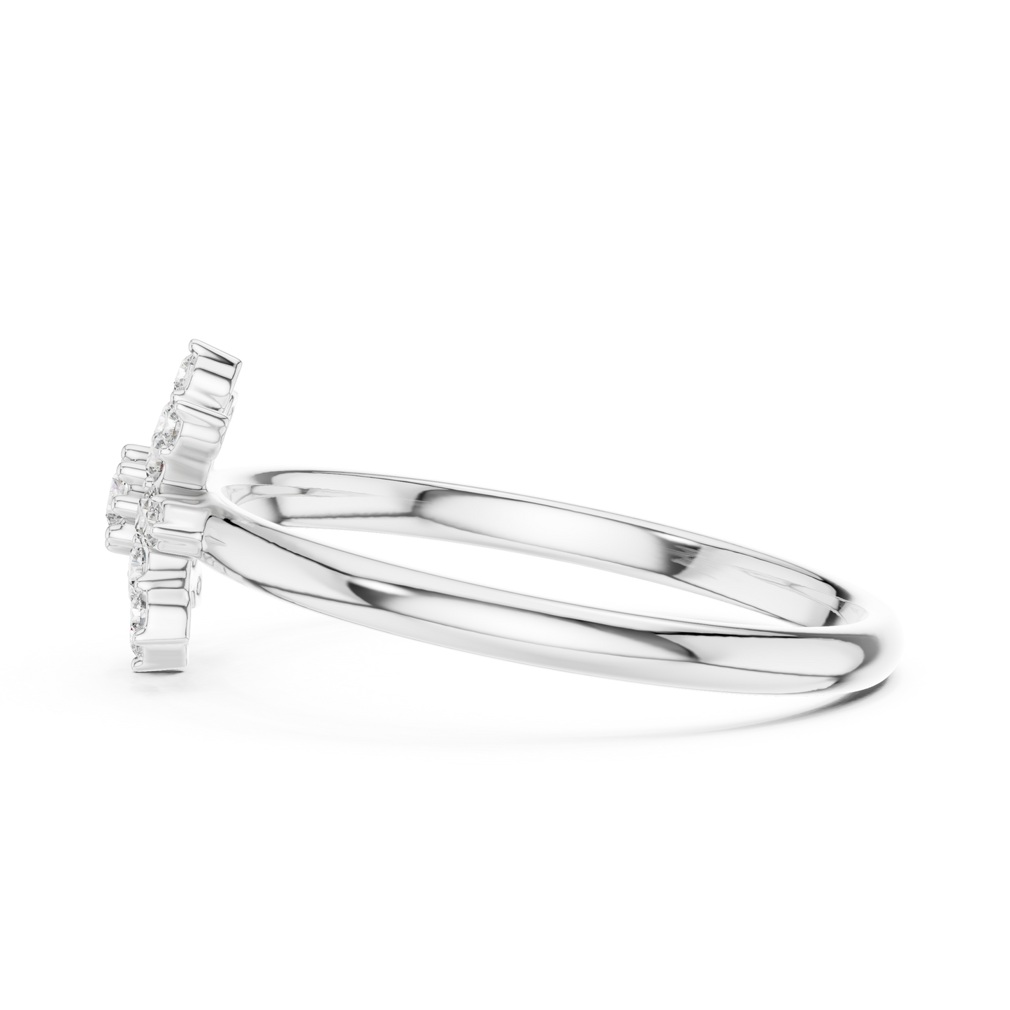 Starburst Floral Diamond Ring in Yellow Gold | Also in Rose Gold, Platinum & 925 Silver