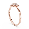 Floral Petal Diamond Ring in Rose Gold | Available in Yellow Gold, Platinum & 925 Silver