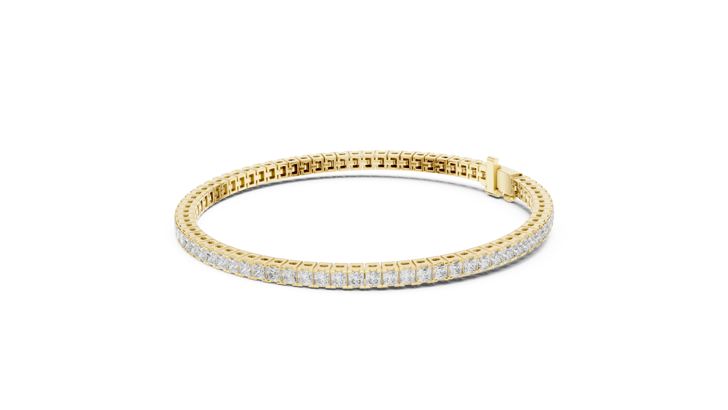 Princess-Cut Diamond Tennis Bracelet in Rose Gold | Also in Yellow Gold, Platinum & Silver