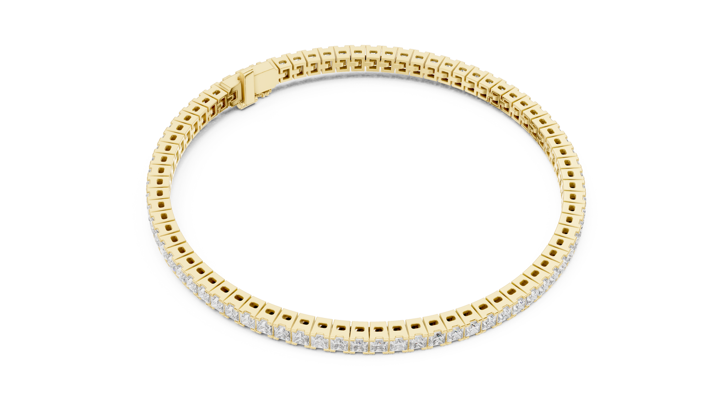Princess-Cut Diamond Tennis Bracelet in Rose Gold | Also in Yellow Gold, Platinum & Silver