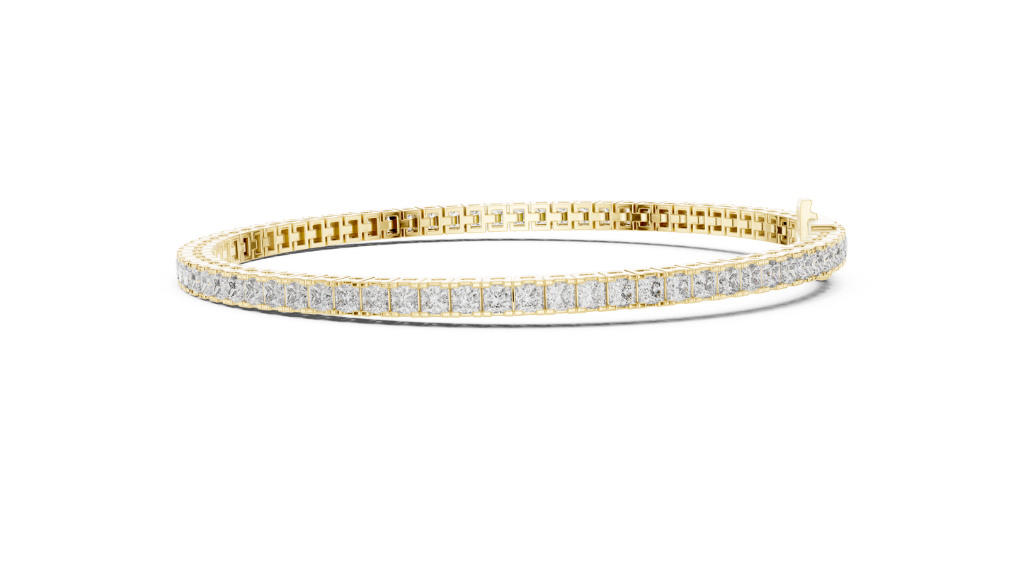 Princess-Cut Diamond Tennis Bracelet in Rose Gold | Also in Yellow Gold, Platinum & Silver