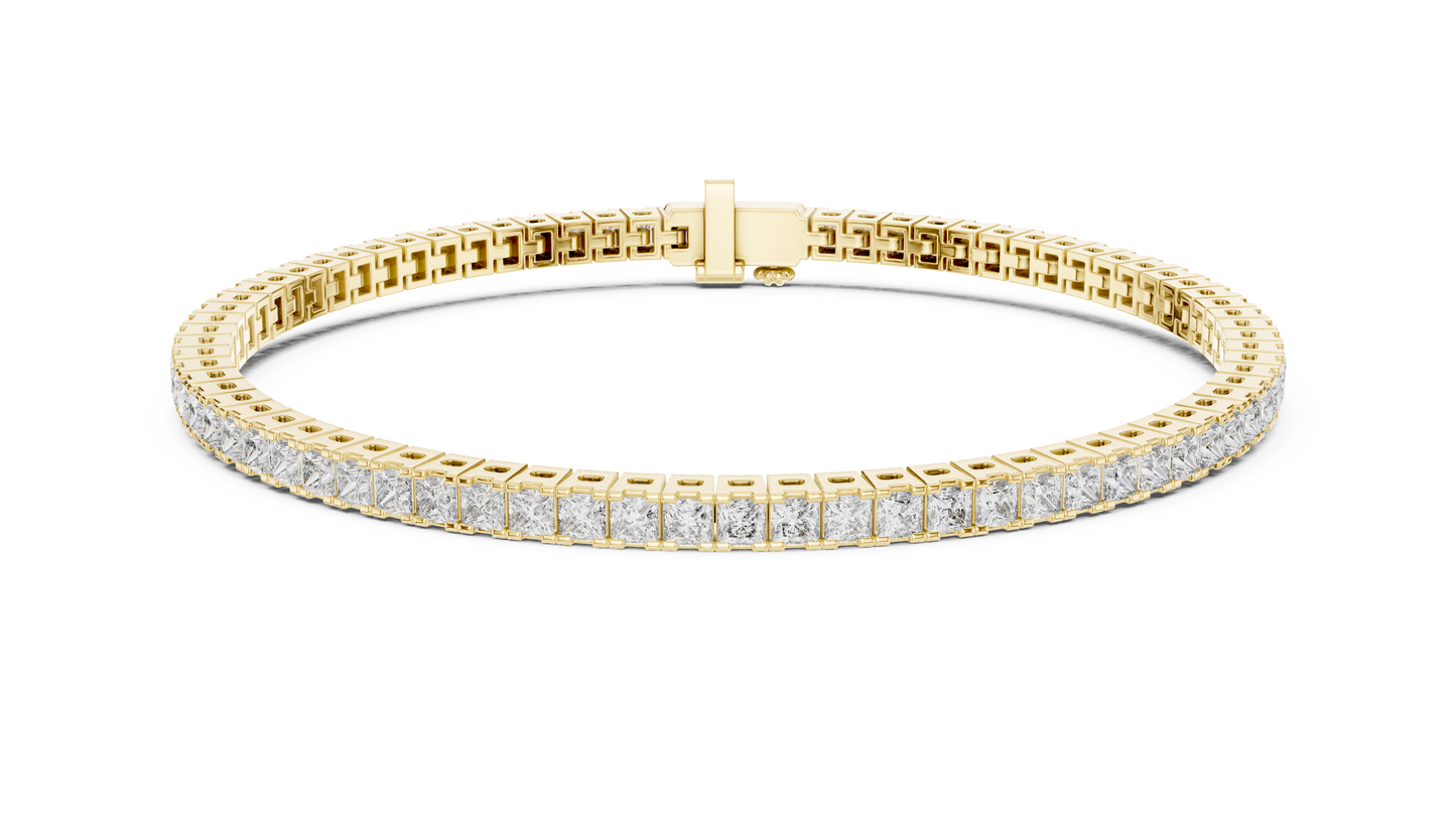 Princess-Cut Diamond Tennis Bracelet in Rose Gold | Also in Yellow Gold, Platinum & Silver