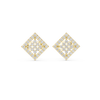 Geometric Diamond Stud Earrings | Contemporary Square Elegance