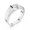 Men’s Modern Channel-Set Solitaire Ring | Sleek Tension Style