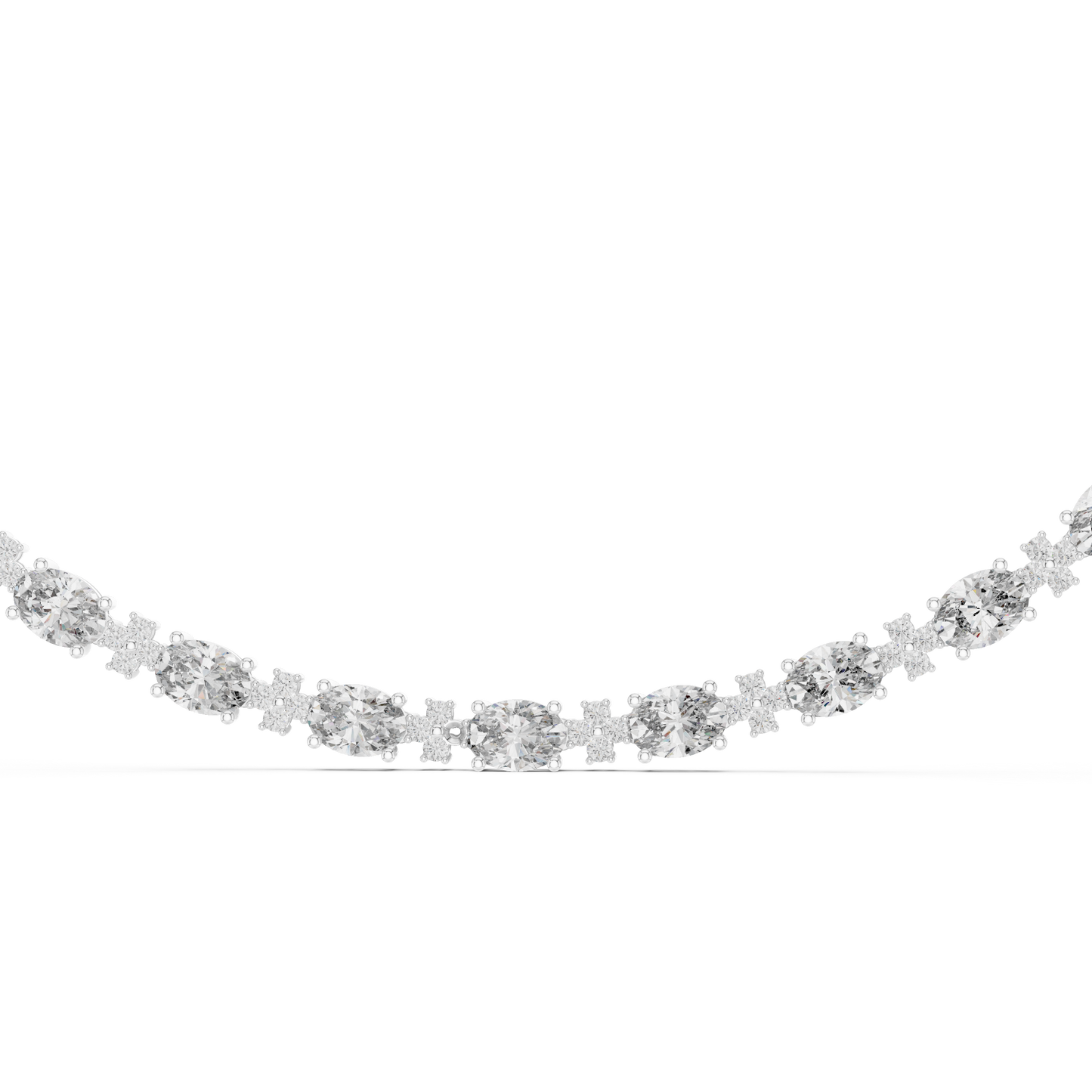 Graduated Mixed-Cut Diamond Necklace – Rose Gold