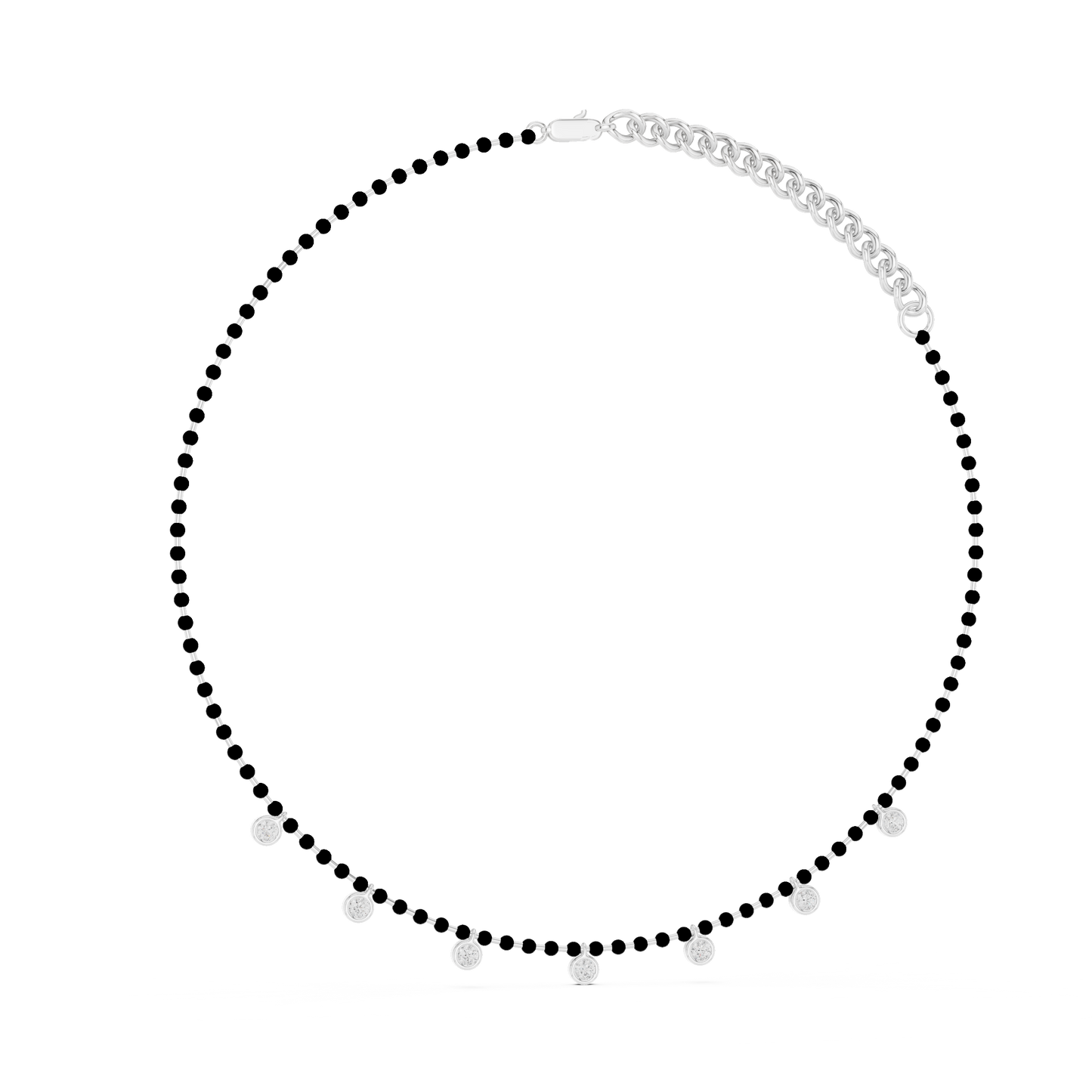 Dangling Diamond Bezel Necklace – Rose Gold